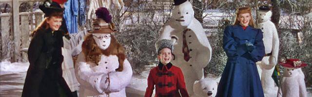 Escena de 'Meet in St Louis' con muñecos de nieve.