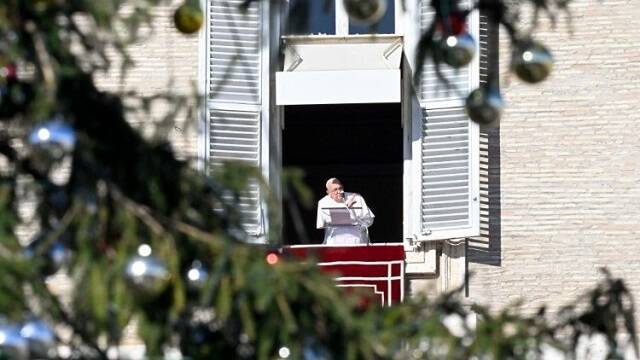 El Papa es San Esteban de 2024 dirigió el Ángelus desde la ventana del Palacio Apostólico