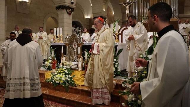 Misa del Gallo en Belén con el Patriarca Pizzaballa