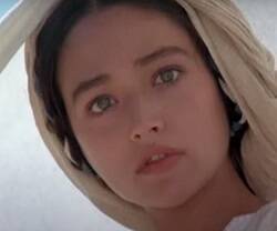 Olivia Hussey como María en 1977 en el Jesús de Nazareth de Zeffirelli