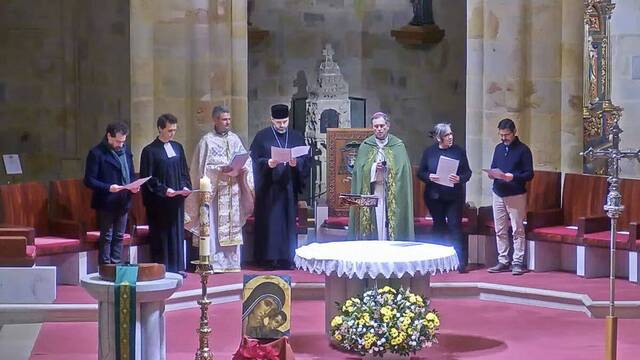 Un acto de la Semana de Oración por la Unidad de los Cristianos de 2024, en la catedral de Bilbao.