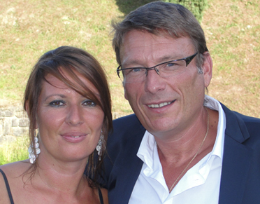Laurent, con su esposa, Marie-Dominique.